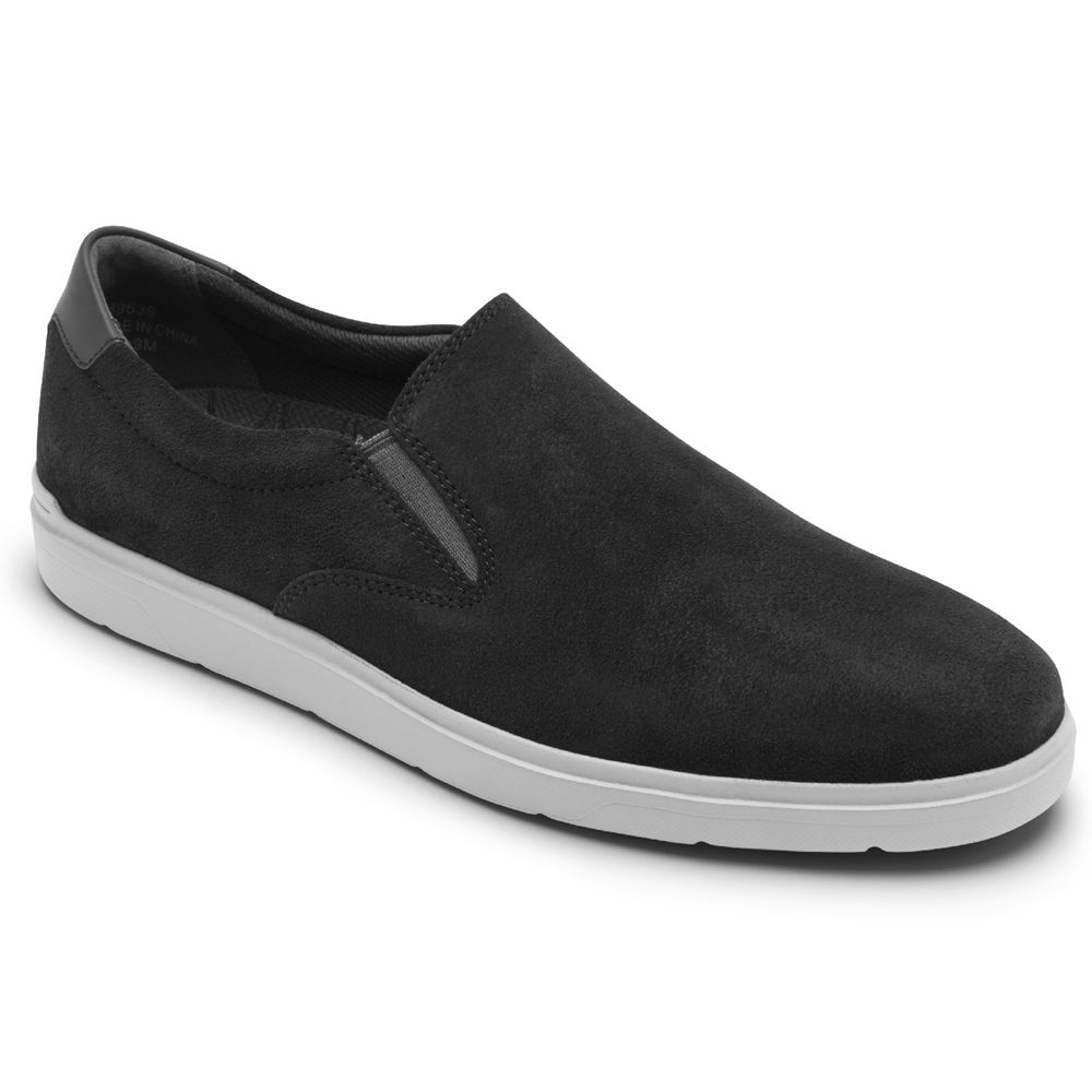 Rockport Mens Sneakers Dark Grey - Total Motion Lite Slip-On - UK 864-YDRQLG